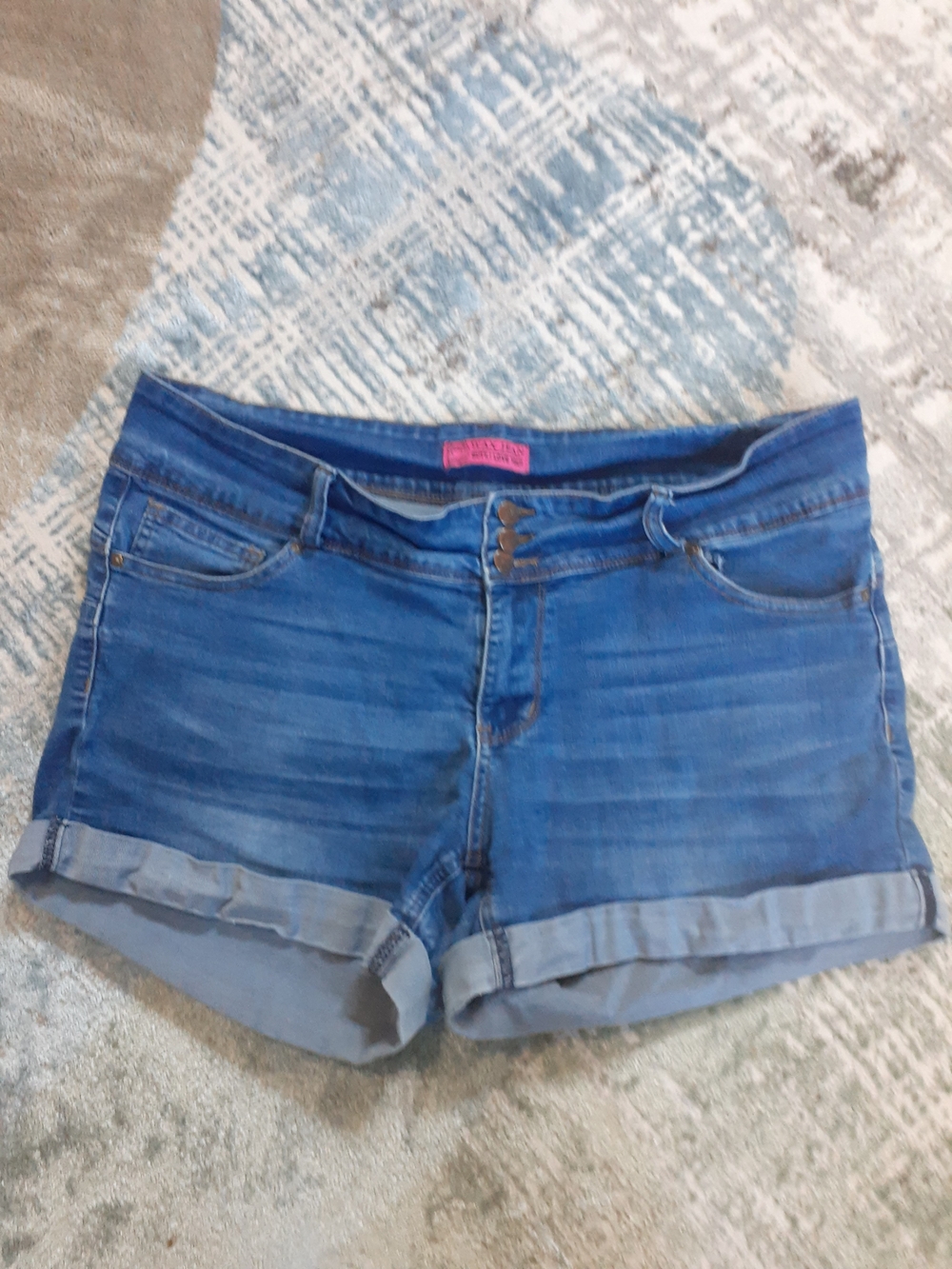 Wax Jean Blue Cuffed Women's Denim Shorts